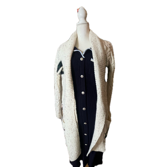 Long White Sweater, Holiday, Pine Tree Knit, Size XS - Picture 1 of 8